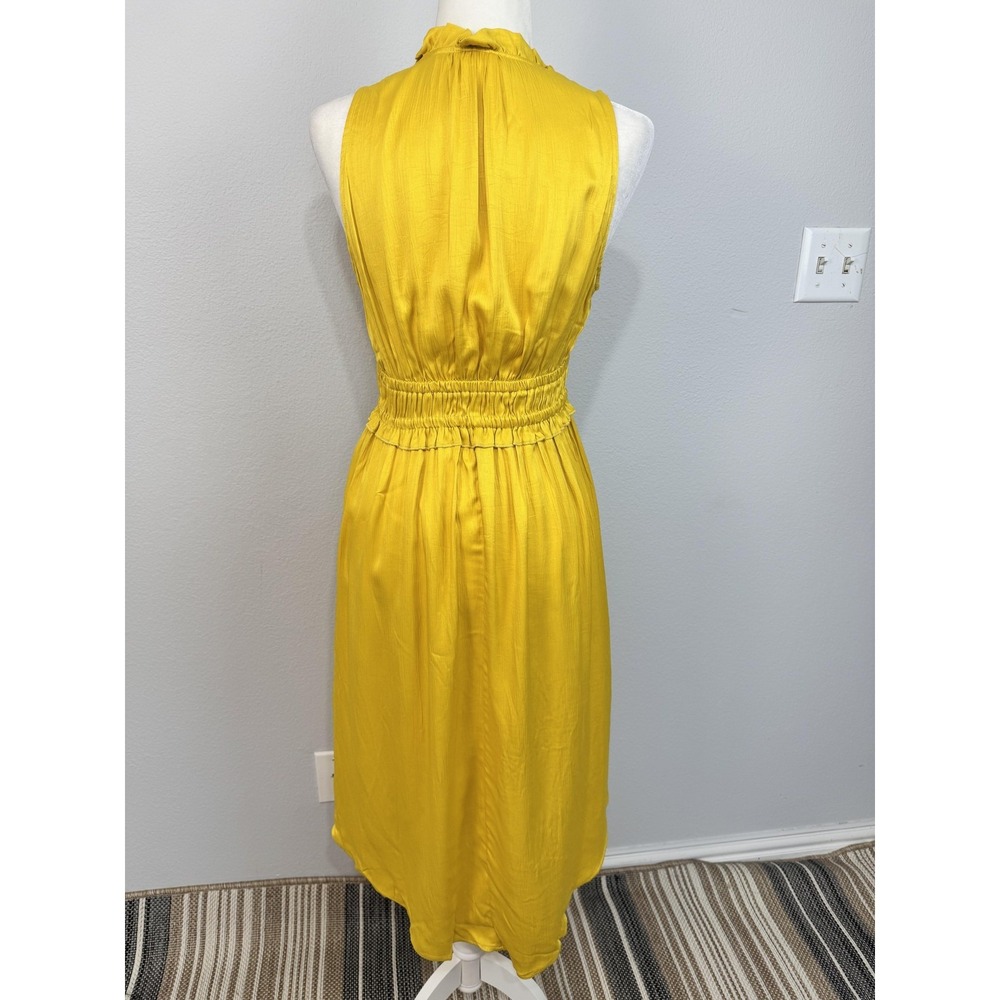 Maeve Anthropologie La Habana Dress Women's Small Yellow Ruffle Midi Sundress - Picture 7 of 16